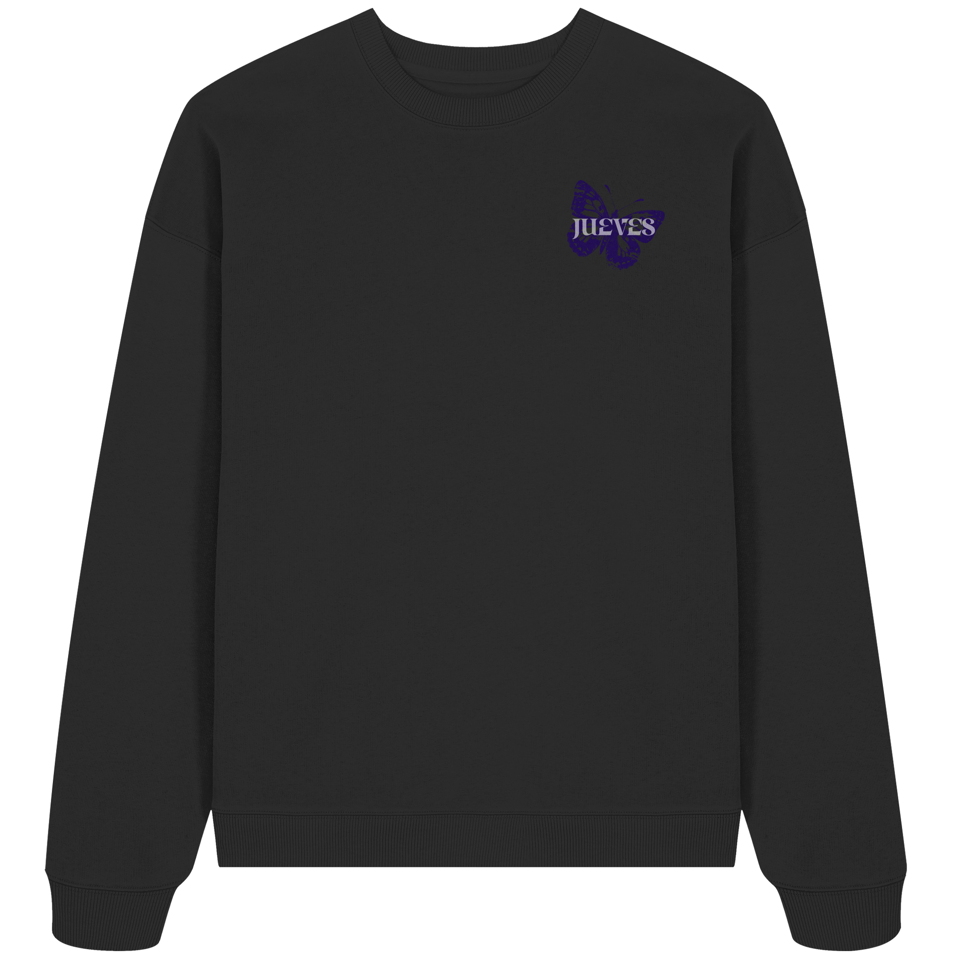 Oversized Boxcut Sweatshirt mit Rückendruck von Jueves Apparel