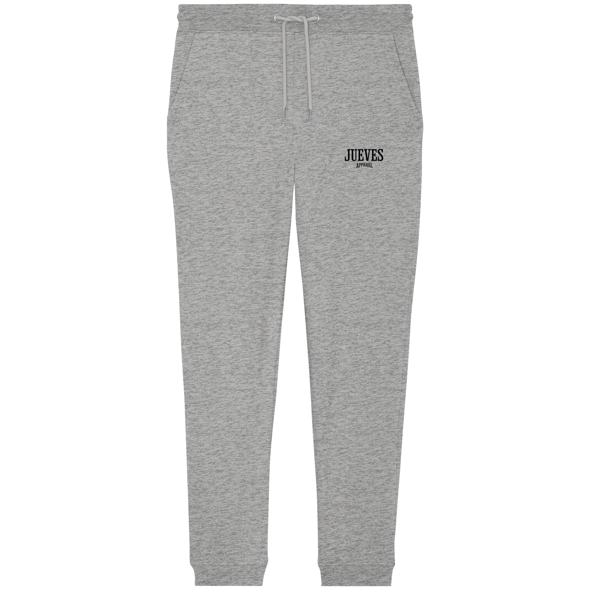 graue Classic Jogginghose von Jueves Apparel aus 100 % Baumwolle (350 g/m²) – Streetwear Hose mit lässigem Schnitt und urbanem Style