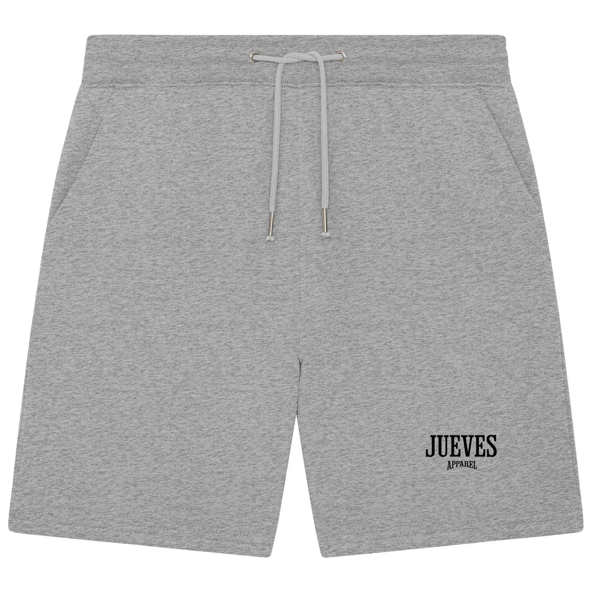 Graue Jogger Shorts von Jueves Apparel aus 100 % Baumwolle (300 g/m²) – Streetwear Shorts mit urbanem Style und bequemer Passform für Streetstyle-Looks