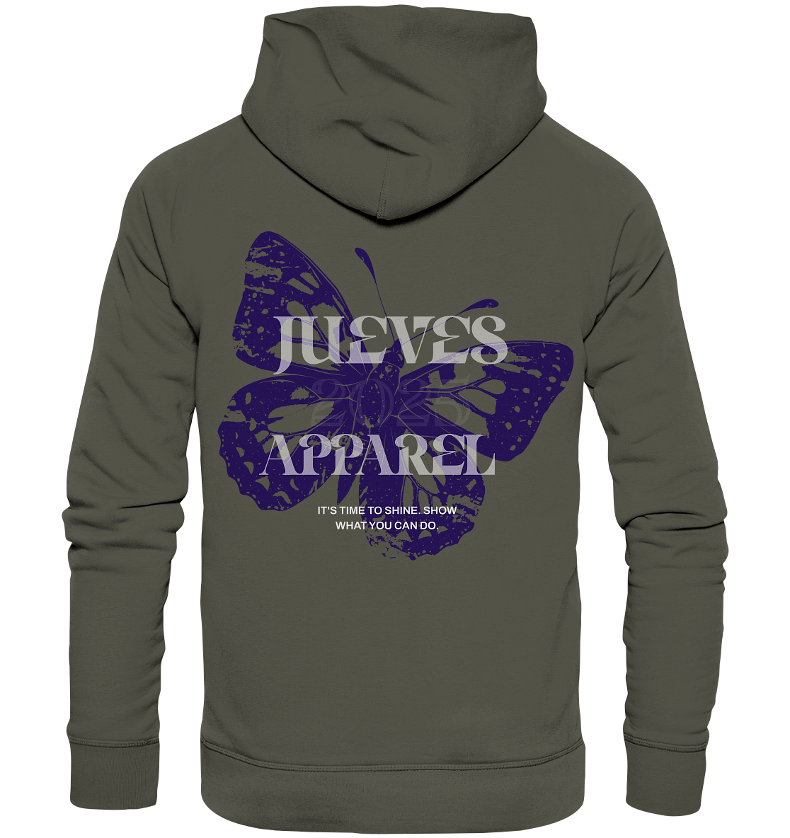 khski Jueves Apparel Classic Hoodie mit markantem Rückendruck – urbaner Streetwear-Style aus Bio-Baumwolle