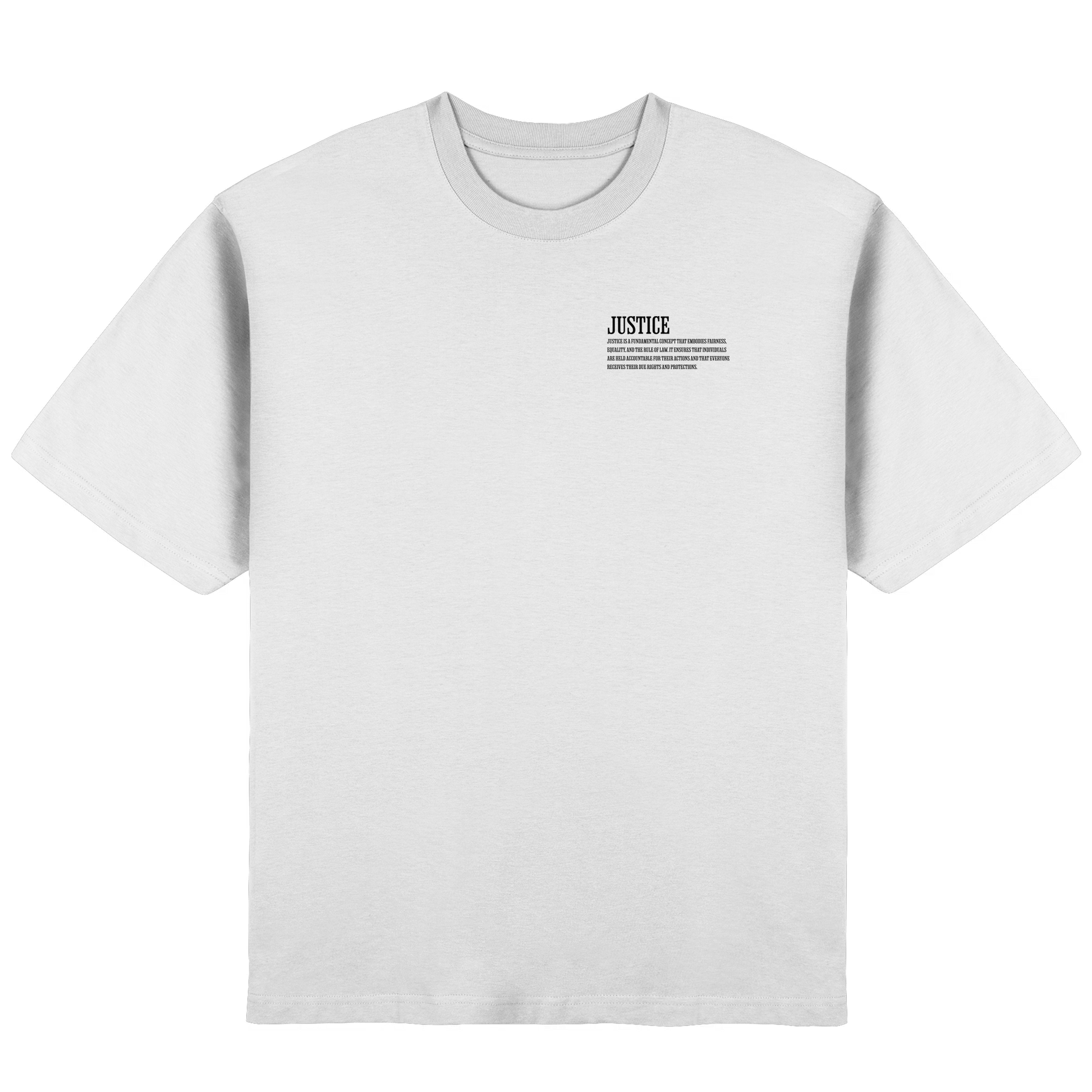 Frontansicht des beigen Oversized T-Shirts von Jueves Apparel mit Brustdruck – urbaner Streetwear-Look aus 100 % Baumwolle